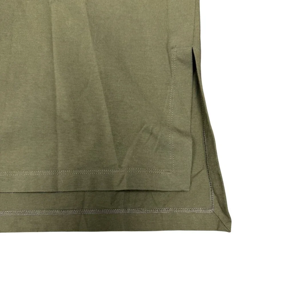 EILEEN FISHER Organic Pima Cotton Jersey T-Shirt Dress "Seaweed" F17OJ | Size L - Picture 8 of 12